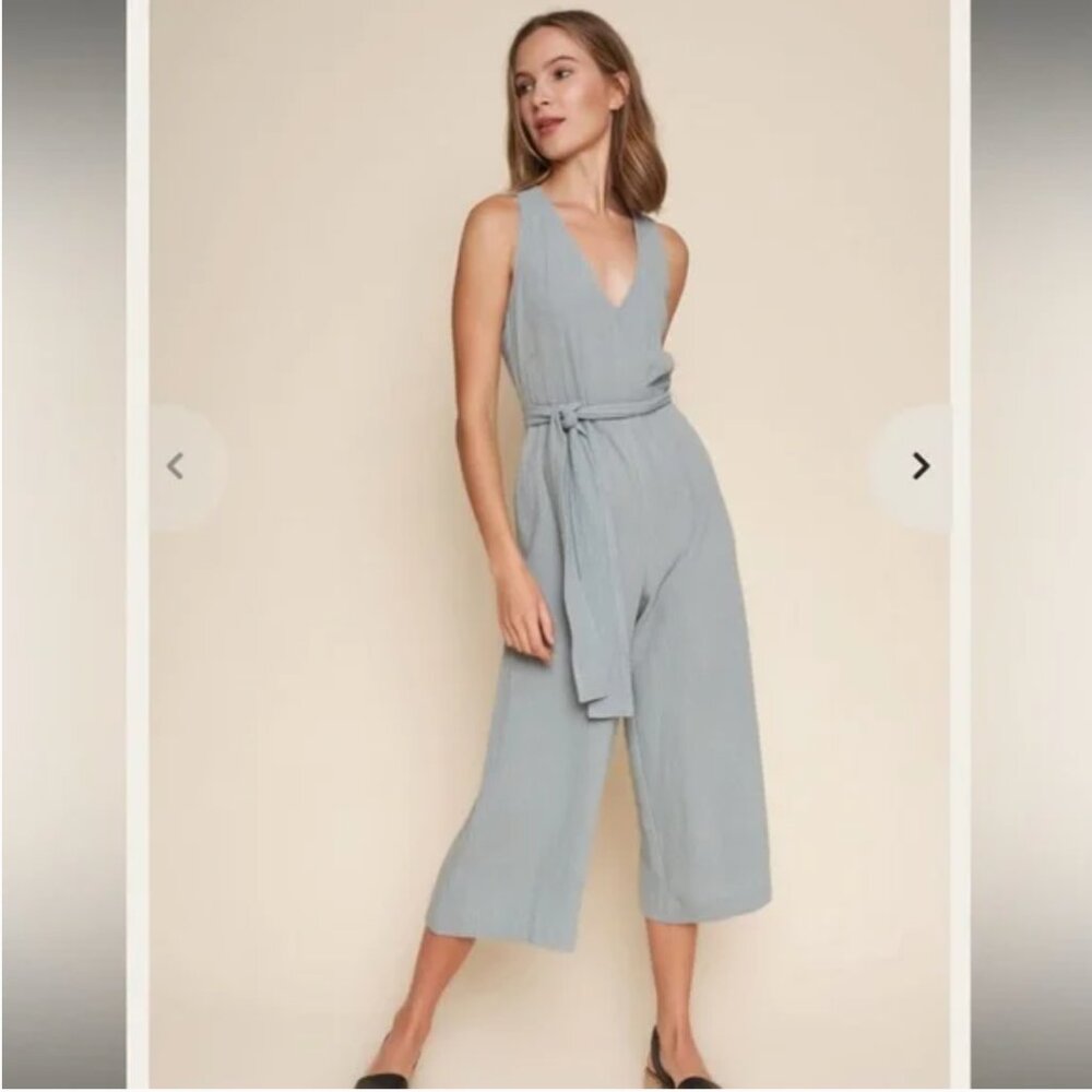Whimsy + Row Westley Jumpsuit with Tie Belt 100% Organic Cotton - M